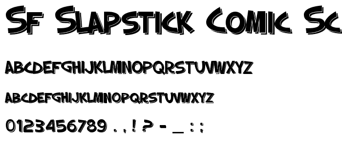 SF Slapstick Comic SC Shaded font